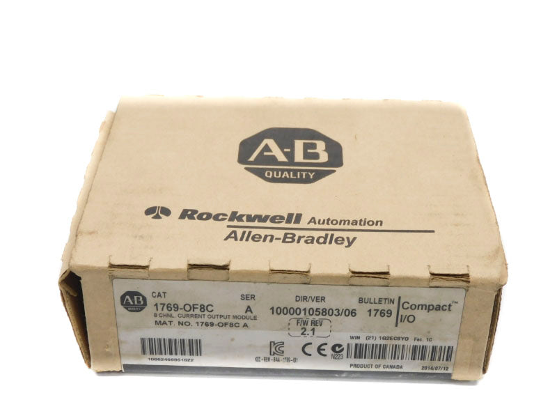 ALLEN BRADLEY 1769-OF8C SER. A F/W 2.1 DATE: 2014 NSFS