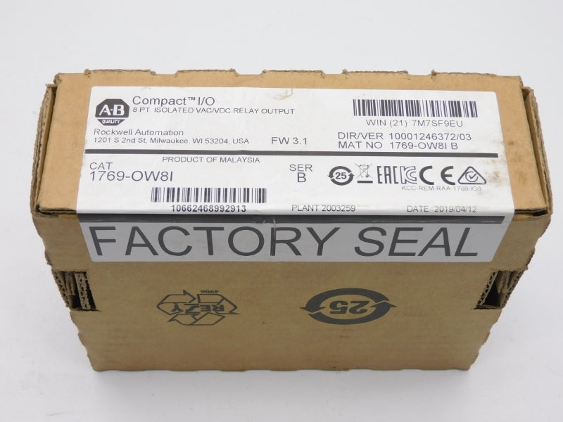 ALLEN BRADLEY 1769-OW8I SER. B F/W 3.1 DATE: 2019 NSFS