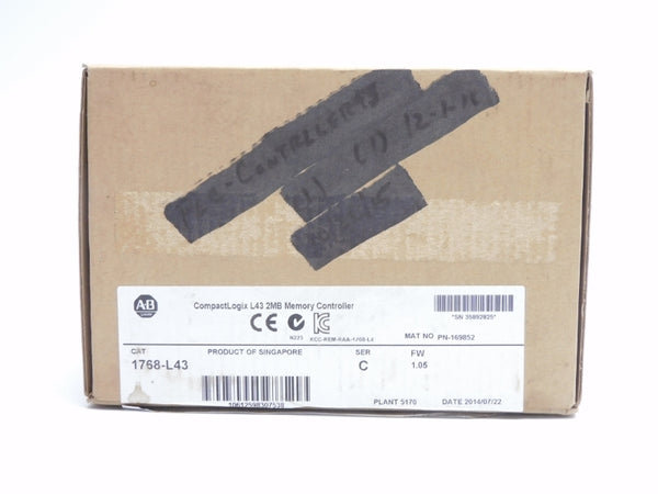 ALLEN BRADLEY 1768-L43 SER. C 24VDC 1.3A F/W 1.05 NSMP