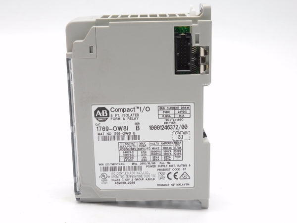 ALLEN BRADLEY 1769-OW8I SER. B F/W 3.1 240VAC 2.5A NSMP