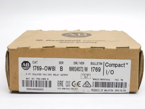 ALLEN BRADLEY 1769-OW8I SER. B F/W 3.1 240VAC 2.5A NSMP