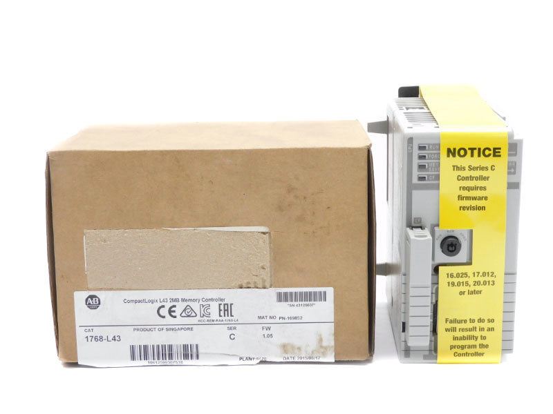 ALLEN BRADLEY 1768-L43 SER. C 24VDC 1.3A F/W 1.05 (NO KEY) NSMP