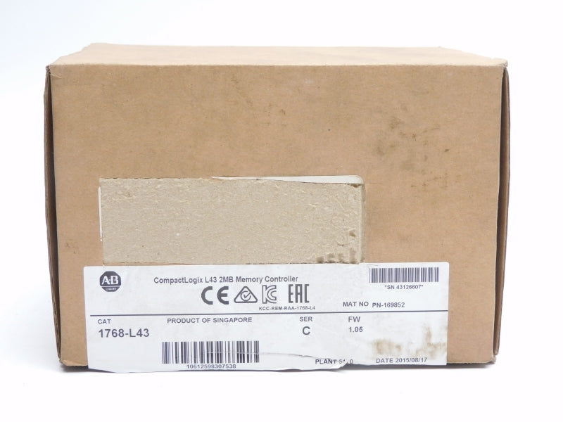ALLEN BRADLEY 1768-L43 SER. C 24VDC 1.3A F/W 1.05 (NO KEY) NSMP