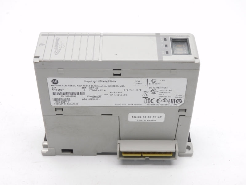 ALLEN BRADLEY 1768-ENBT SER. A 5.2VDC F/W 4.005 NSMP