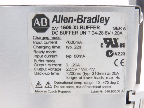 ALLEN BRADLEY 1606-XLBUFFER SER. A 24-28.8V 20A NSNP