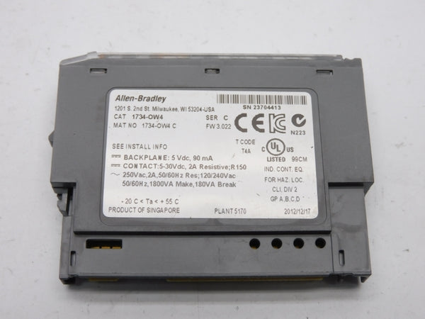 ALLEN BRADLEY 1734-OW4 SER. C 5-30VDC 2A F/W 3.022 NSMP