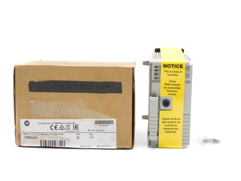 ALLEN BRADLEY 1768-L43 SER. D 24VDC 1.3A F/W 1.06 NSMP