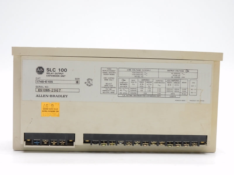 ALLEN BRADLEY 1745-E105 SER. B 120/240VAC 15A UNMP