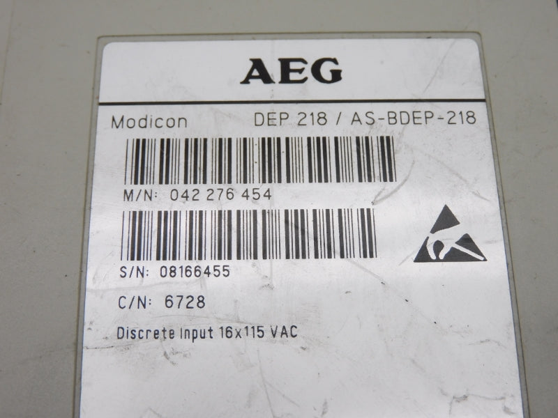 AEG MODICON DEP218/AS-BDEP-218 042276454 115VAC UNMP