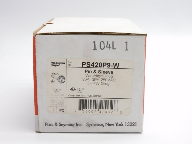 PASS&SEYMOUR LEGRAND PS420P9-W 250VAC 20A NSMP