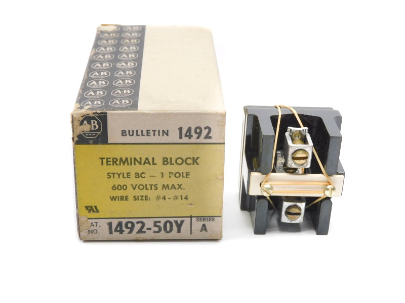 ALLEN BRADLEY 1492-50Y SER. A 600V (BK/YL) NSMP