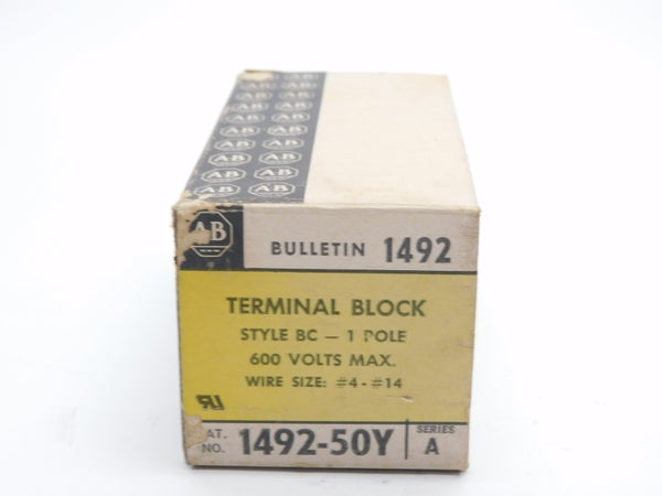 ALLEN BRADLEY 1492-50Y SER. A 600V (BK/YL) NSMP