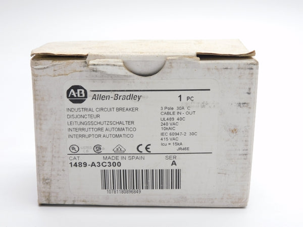 ALLEN BRADLEY 1489-A3C300 SER. A 240VAC 30A NSMP