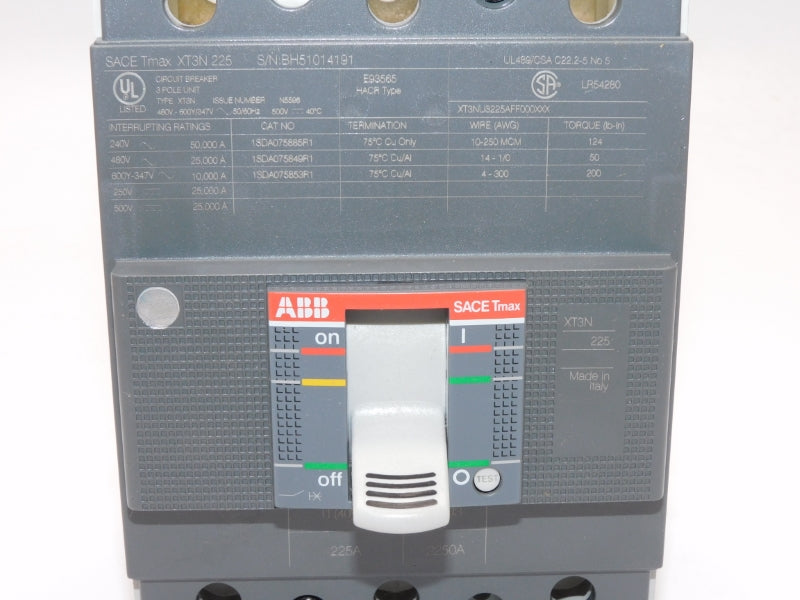 ABB 1SDA075118R1 SACETMAXXT3N225 480V 225A NSMP