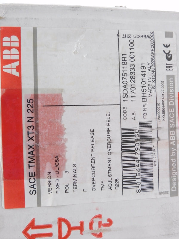 ABB 1SDA075118R1 SACETMAXXT3N225 480V 225A NSMP