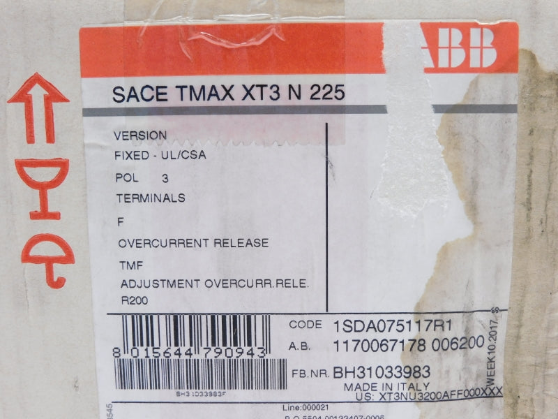 ABB 1SDA075117R1 SACETMAXXT3N225 225A NSFS