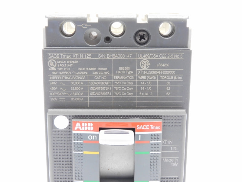 ABB 1SDA074645R1 SACETMAXXT1N125 480V 125A NSMP