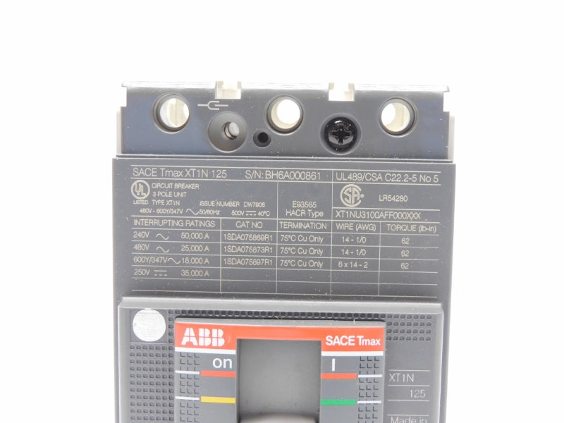 ABB 1SDA074646R1 SACETMAXXT1N125 480V 125A NSMP