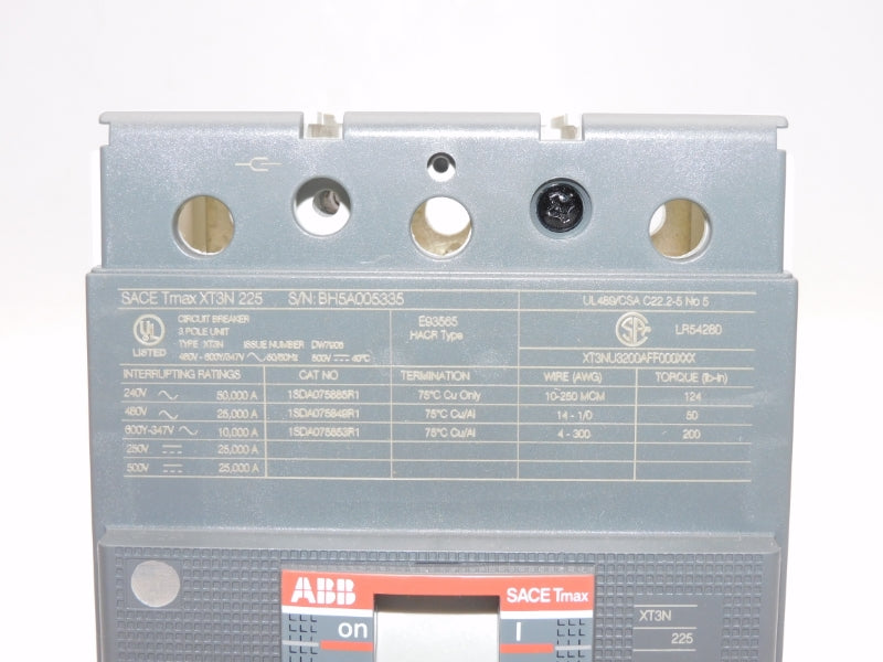 ABB 1SDA075117R1 SACETMAXXT3N225 480V 225A NSMP