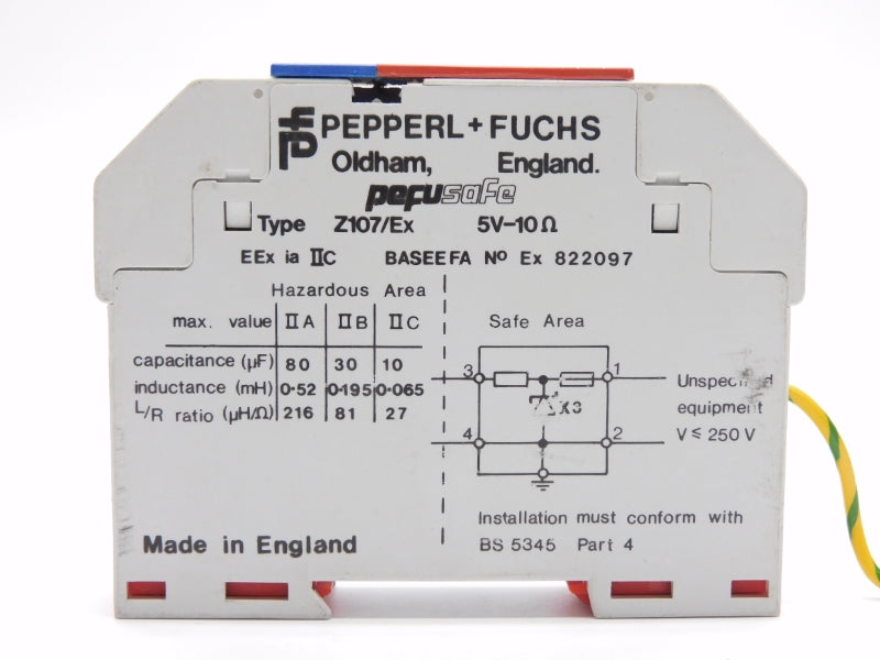 PEPPERL+FUCHS Z107/EX 822097 5V UNMP