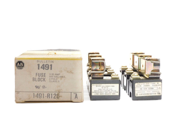ALLEN BRADLEY 1491-R126 SER. A 600VAC 0-30A (PKG OF 2) (BK/YL) NSMP