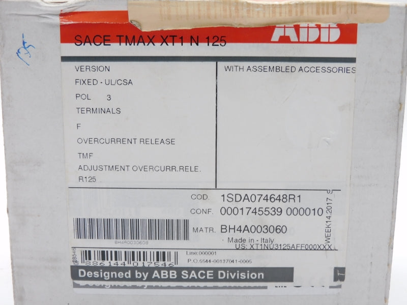 ABB 1SDA074648R1 SACETMAXXT1N125 NSFS