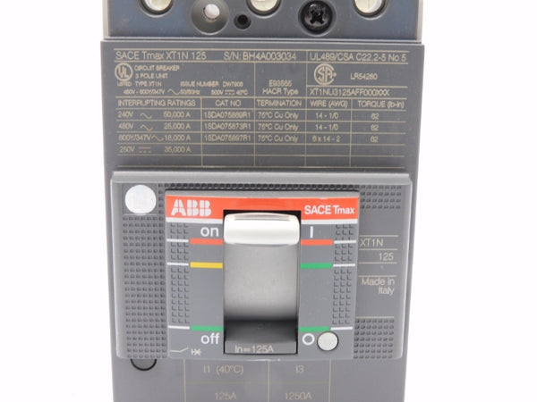 ABB 1SDA074648R1 SACETMAXXT1N125 480V 125A NSMP