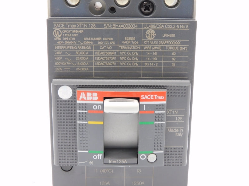 ABB 1SDA074648R1 SACETMAXXT1N125 480V 125A NSMP