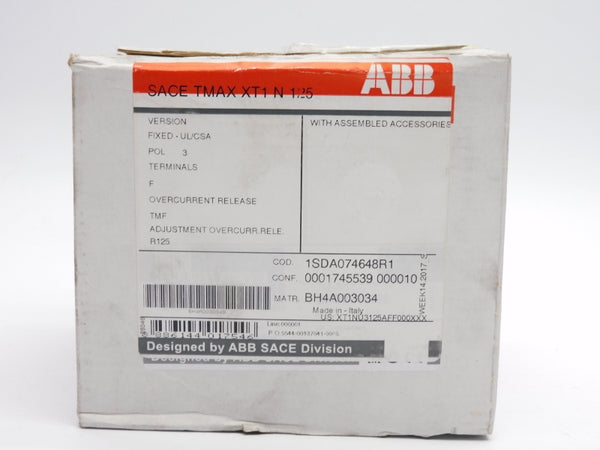 ABB 1SDA074648R1 SACETMAXXT1N125 480V 125A NSMP