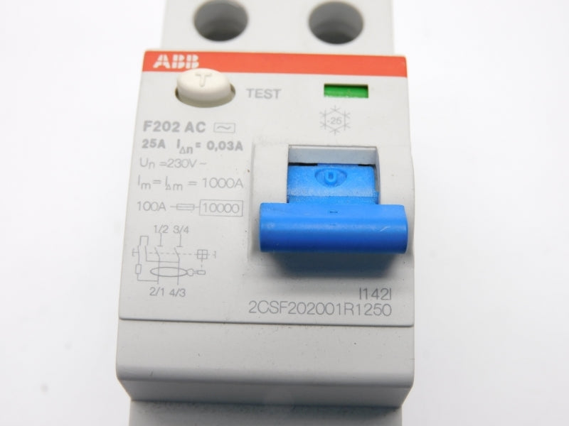 ABB 2CSF202001R1250 F202AC-25/0,03 230V 25A NSMP