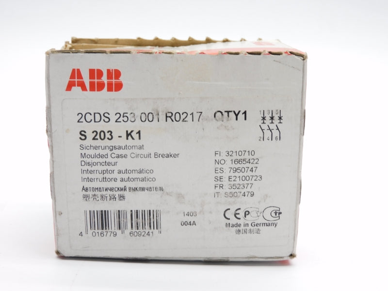 ABB 2CDS253001R0217 S203-K1 400V 1A NSMP
