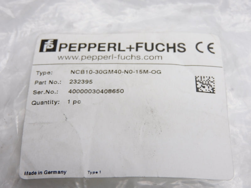 PEPPERL+FUCHS NCB10-30GM40-N0-15M-OG 232395 8,2VDC NSMP