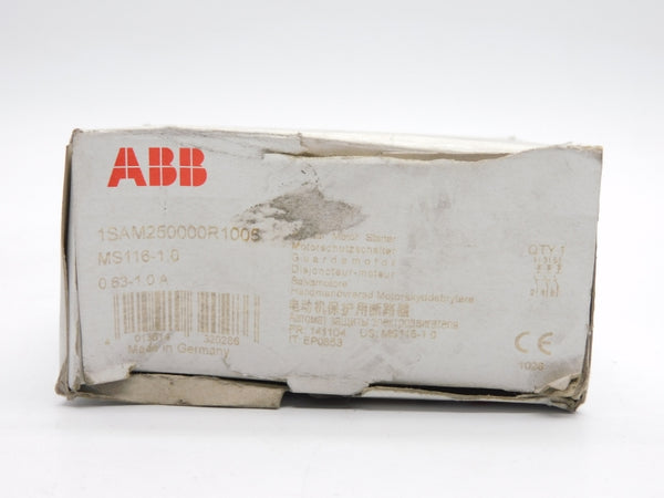 ABB 1SAM250000R1005 MS116-1.0 690V 0.63-1.0A NSMP