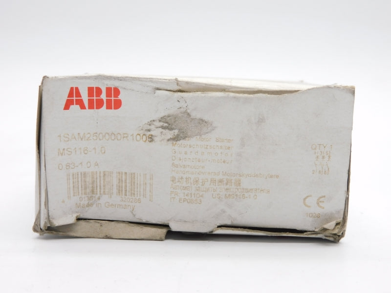 ABB 1SAM250000R1005 MS116-1.0 690V 0.63-1.0A NSMP