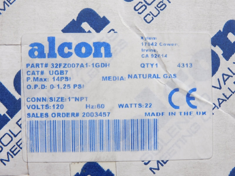 ALCON 32FZ007A1-1GDH UGB7 14PSI 1" NSMP
