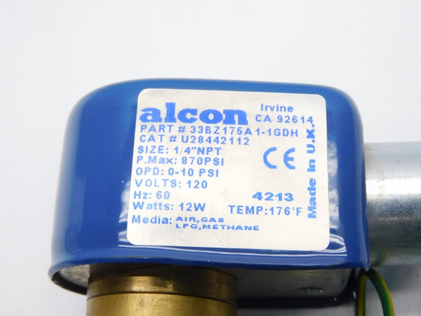 ALCON 33BZ175A1-1GDH U28442112 120V 870PSI 1/4" NSMP