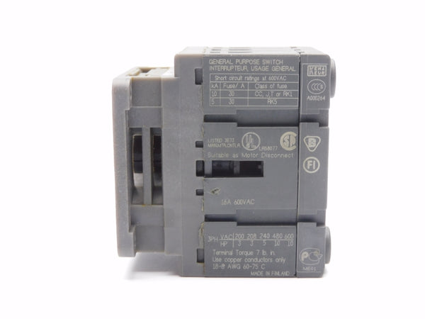 ABB OT16ET3 690V 25A UNMP