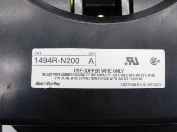 ALLEN BRADLEY 1494R-N200 SER. A 575V 200A (AS PICTURED) NSNP