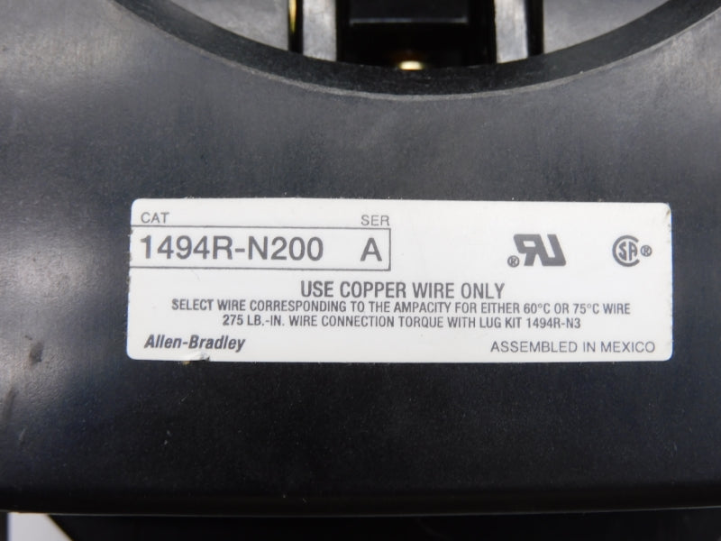 ALLEN BRADLEY 1494R-N200 SER. A 575V 200A (AS PICTURED) NSNP