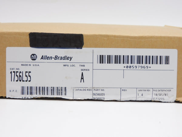 ALLEN BRADLEY 1756-L55 SER. A F/W 1.4 24VDC NSMP