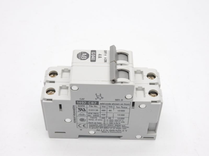 ALLEN BRADLEY 1492-CB2G040 SER. B 480VAC 4A NSNP