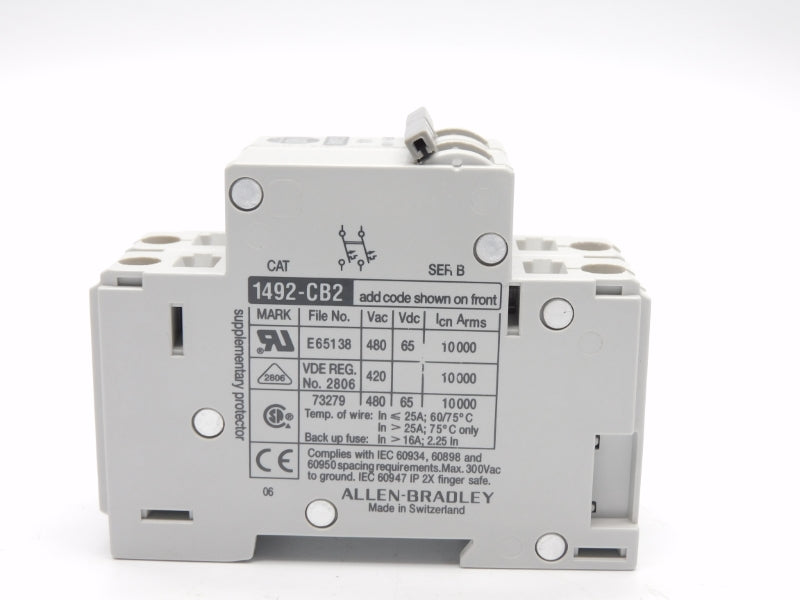 ALLEN BRADLEY 1492-CB2G040 SER. B 480VAC 4A NSNP