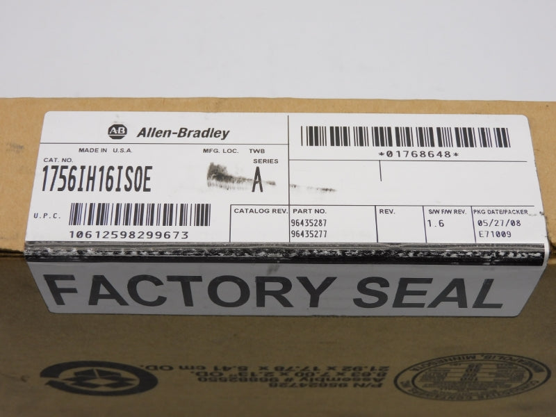 ALLEN BRADLEY 1756-IH16ISOE SER. A F/W 1.6 DATE: 2008 NSFS