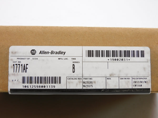 ALLEN BRADLEY 1771-AF SER. B DATE: 2012 NSFS