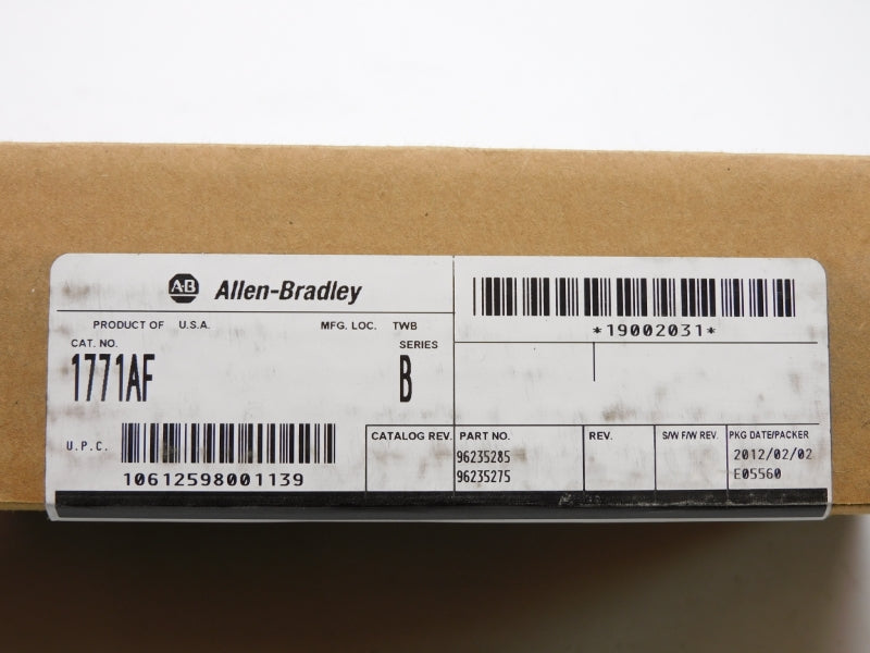 ALLEN BRADLEY 1771-AF SER. B DATE: 2012 NSFS