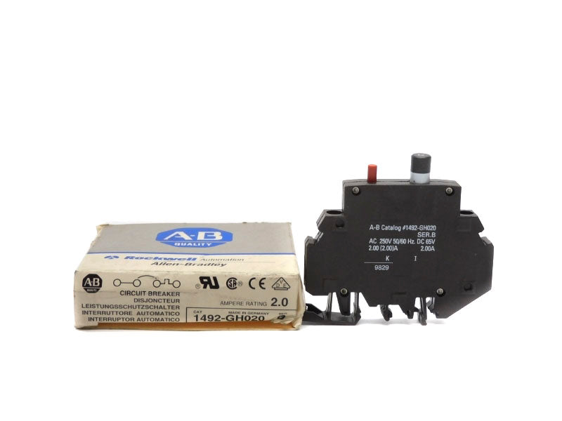 ALLEN BRADLEY 1492-GH020 SER. B 250VAC 2.0A (GY/BL) NSMP