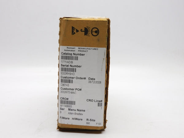 ALLEN BRADLEY 1771-IAD SER. B 120VAC/DC REMAN