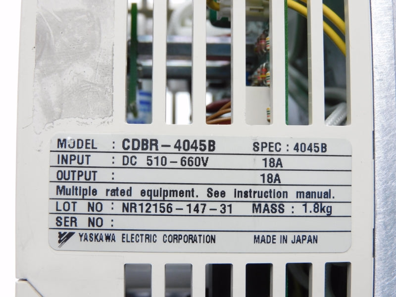 YASKAWA CDBR-4045B 510-600VDC 18A NUPI