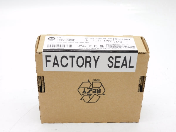 ALLEN BRADLEY 1769-IQ16F SER. A 24VDC F/W 3.1 DATE: 2010 NSFS