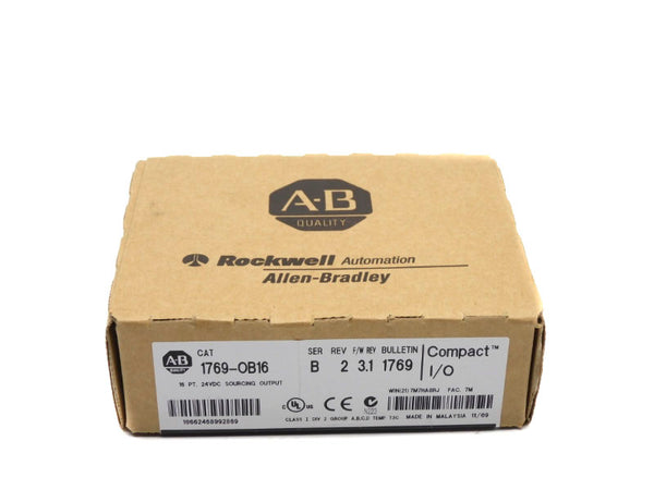 ALLEN BRADLEY 1769-OB16 SER. B 24VDC F/W 3.1 DATE: 2009 NSFS